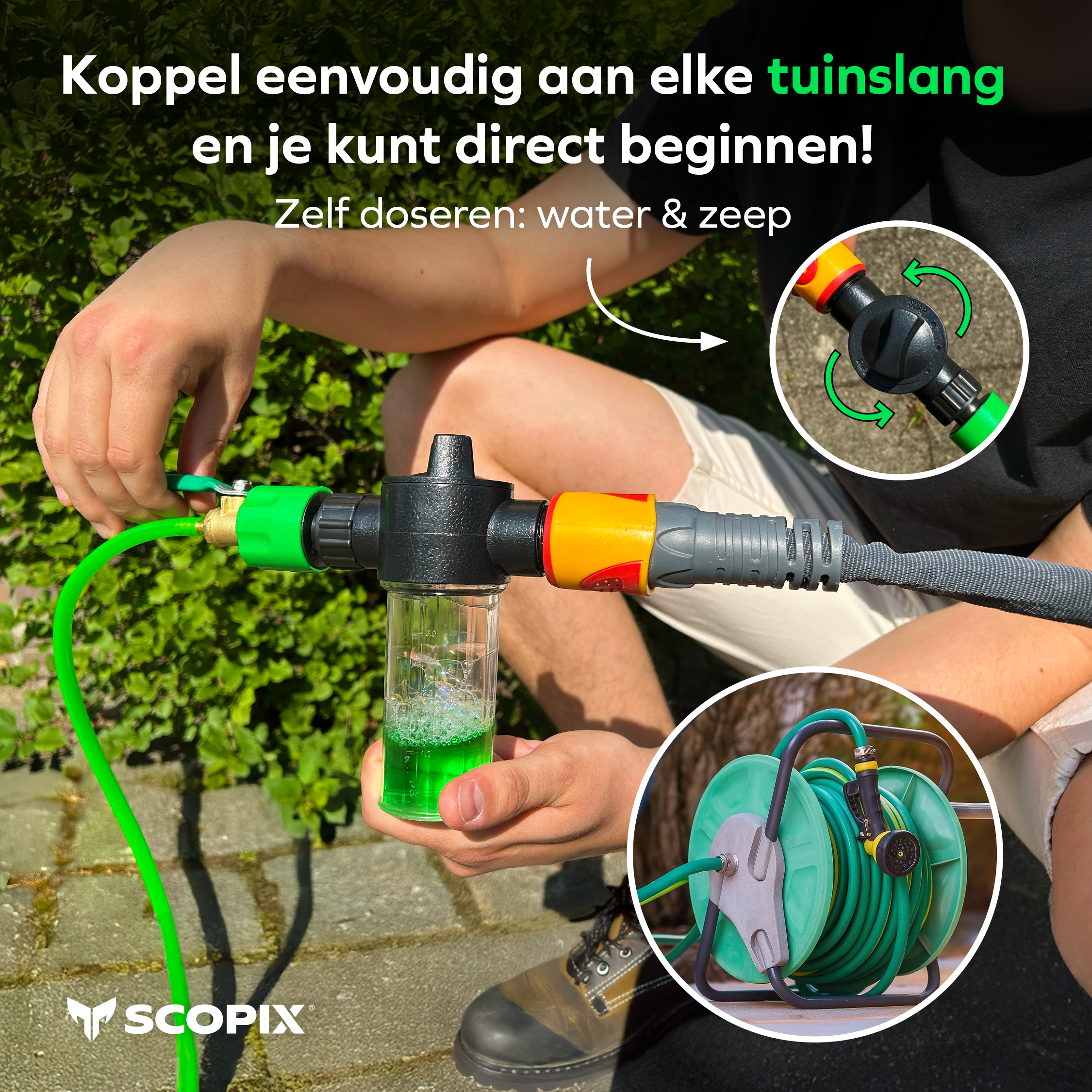 SCOPIX Telescopische Wasborstel 7.2 Meter