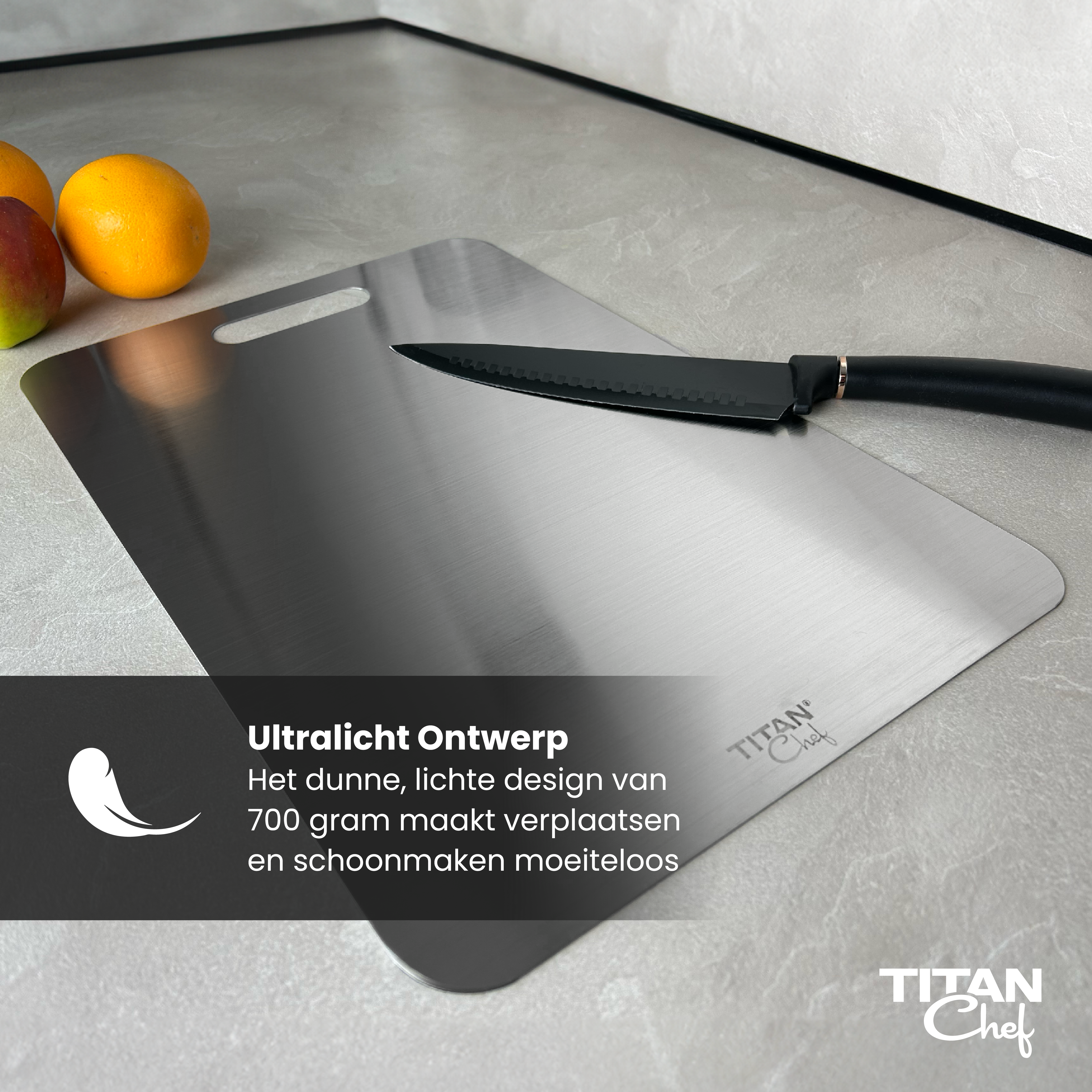 TitanChef RVS Snijplank