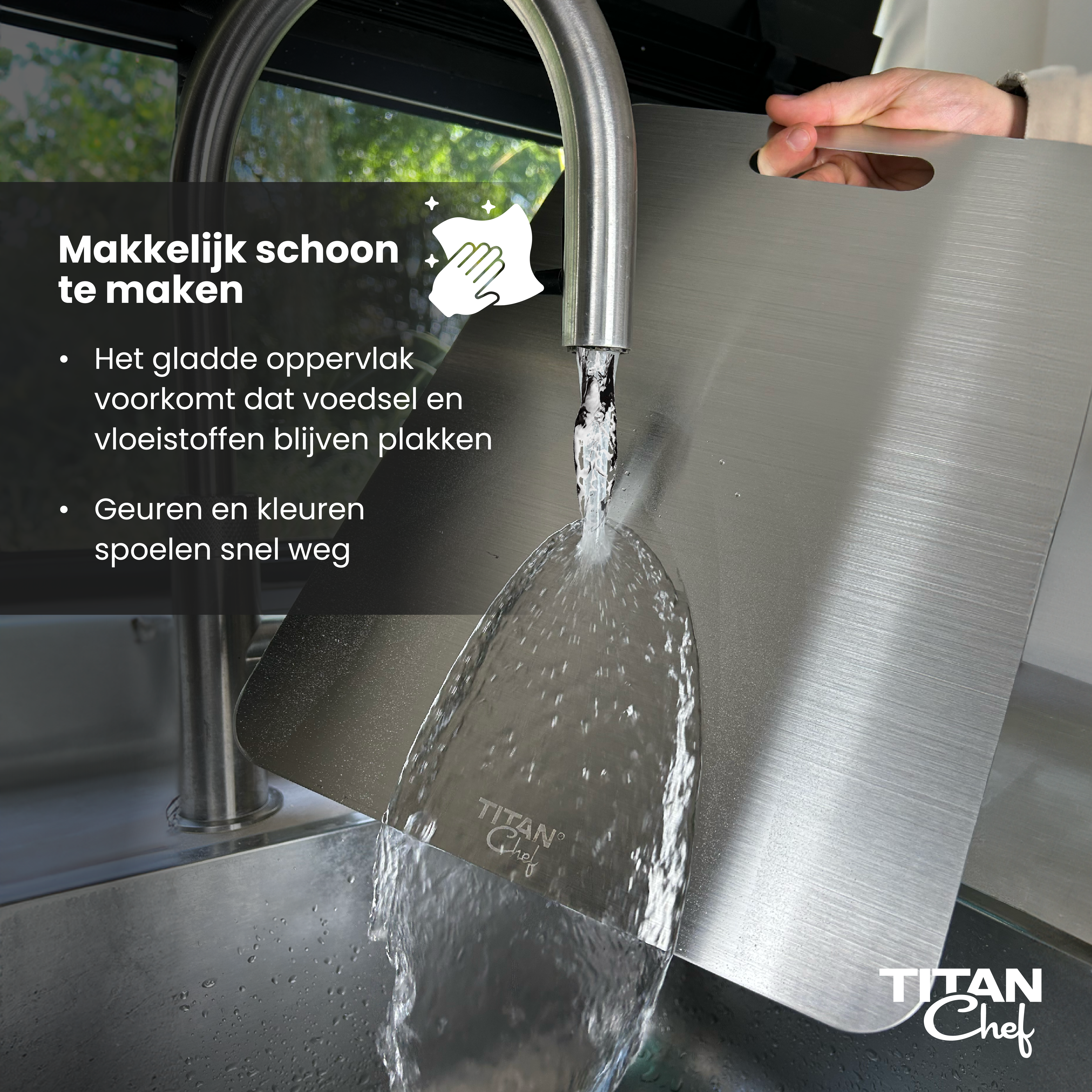 TitanChef RVS Snijplank