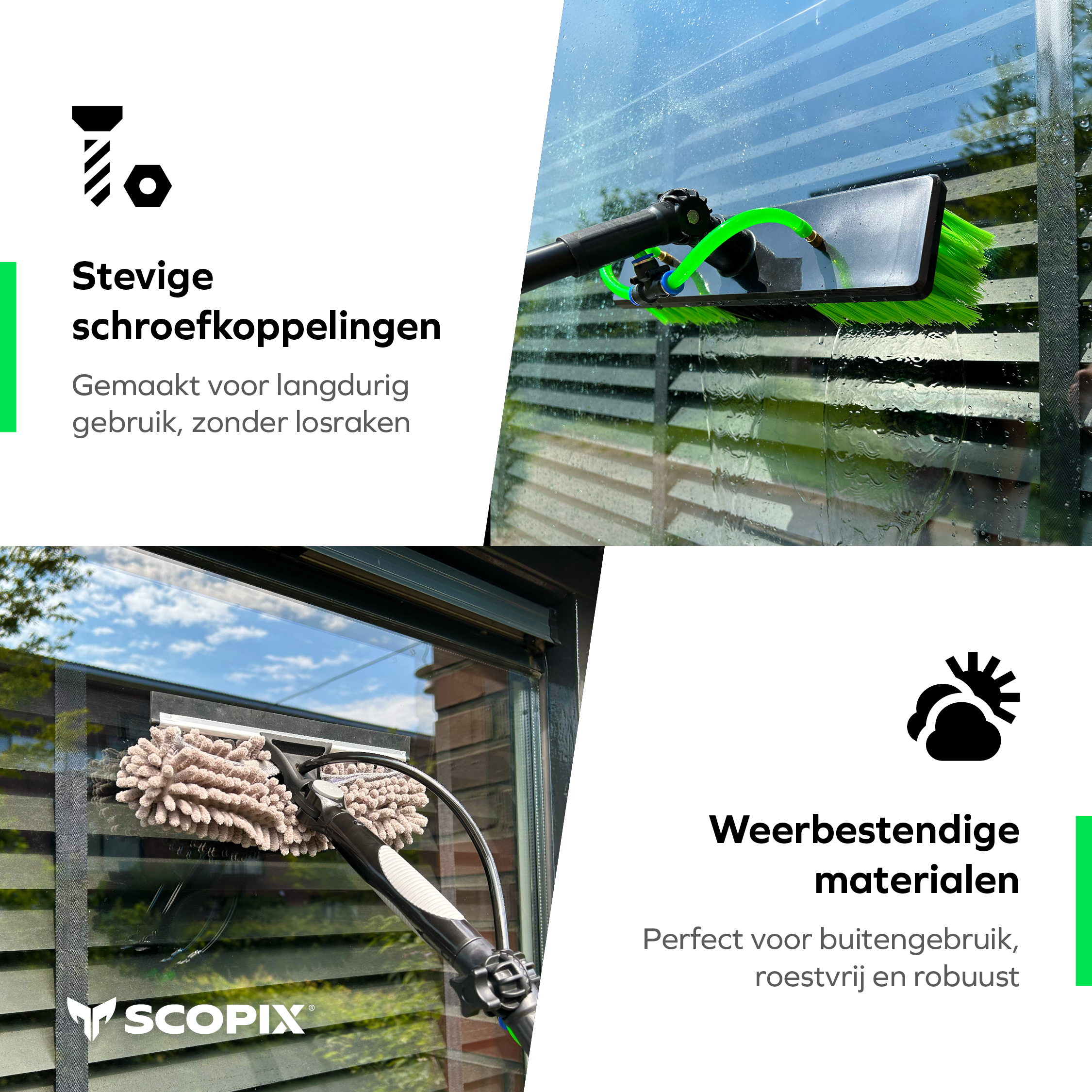 SCOPIX Telescopische Wasborstel 7.2 Meter